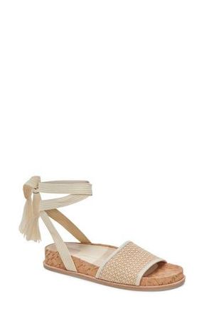 Dolce Vita Salacy Ankle Strap Sandal in White Natural at Nordstrom Rack, Size 8.5