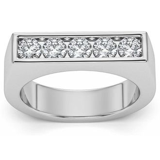 Pompeii3 1Ct Diamond 5-Stone Mens Ring in 10k White, Yellow, or Rose Gold