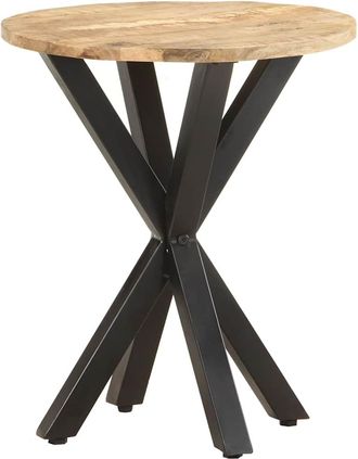 vidaXL Mesa Auxiliar De Madera Maciza De Mango 48x48x56 Cm Vidaxl