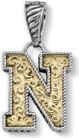 Samuel B. Two-Tone Initial Pendant in Silver/gold N at Nordstrom Rack