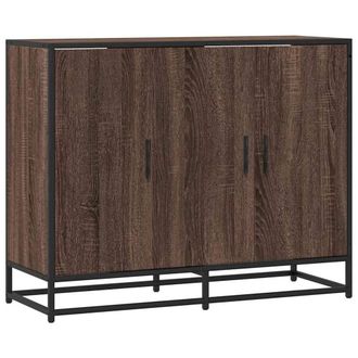 Berkfield Home Sideboard Brown Oak 94x35x76 cm Engineered Wood | Size: 94 x 35 x 76 cm