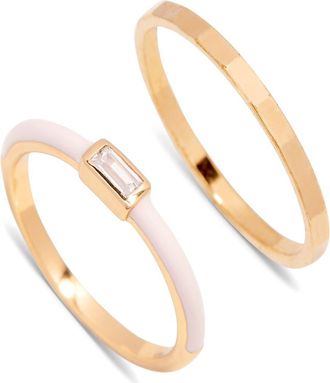 Brook & York Posie Assorted Set of 2 Rings in Gold at Nordstrom, Size 9