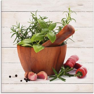 Artland Glasbild »Frische Kräuter und Gewürze« Arrangements 1 Stk. tlg. in verschiedenen Grössen