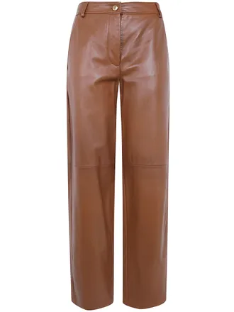 Max Mara Pants Nappa Leather Mst Legno