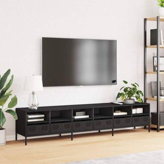 Berkfield Home TV Cabinet Black 202x39x43.5 cm Cold-rolled Steel