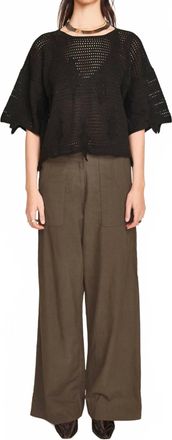 Mirth Lokaro Pointelle Top In Black