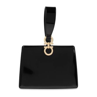 Ferragamo Handbags, female, Black, Size: ONE SIZE Gancini Mini Handbag