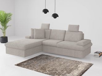 Sit&more Ecksofa »Moreno L-Form, B: 247 cm« mit Armteilverstellung, optional Bettfunktion