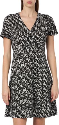 Pieces Womens Pcsienna SS Dress Noos Bc, Black/AOP: Flower, XS