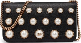 Karl Lagerfeld Kosette Shoulder Bag in Black/Gold at Nordstrom Rack