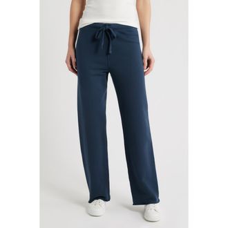 Frank & Eileen Catherine Raw Hem Cotton Sweatpants in Vintage Navy at Nordstrom, Size X-Large