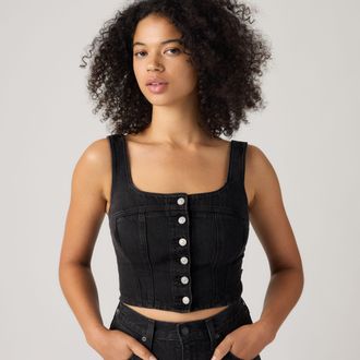Levi's Audra Seamed Top - Womens - XS - Black