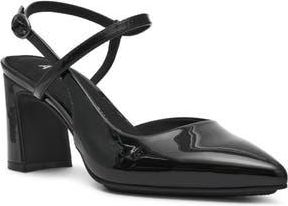 Anne Klein Bueles Ankle Strap Pump in Black Patent at Nordstrom Rack, Size 9.5