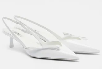 Prada Patent leather slingback pumps