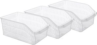 OEM Caja De Almacenamiento Para Refrigerador - Flexible - Bpa Libre - 3 Unidades - 16 X 30 5 X 11 Cm