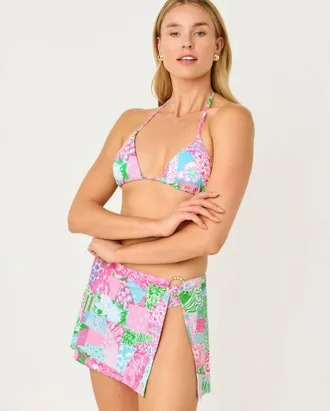 Lilly Pulitzer Kohala Skirt Cover-Up In Multi Crazy Quilt Print