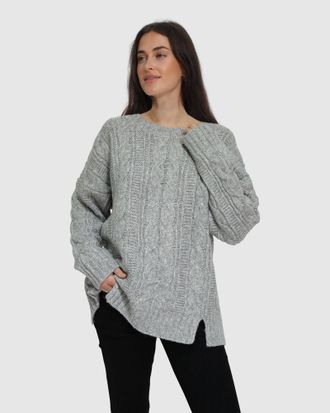 Belle & Bloom Perfect Me Oversized Crew Sweater