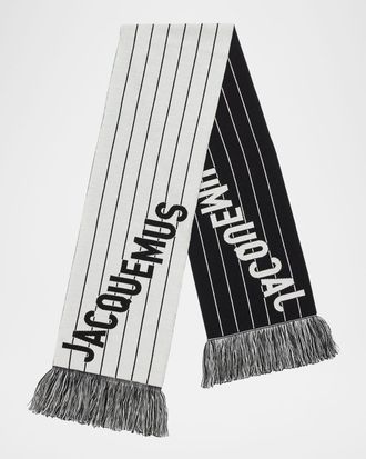 Jacquemus The Liga Striped Knit Scarf