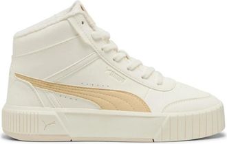 Puma Carina Mia Mid WTR Enkellaarsjes - Dames - Sneakers - Wit - 37 EU - Leer - Schoenen