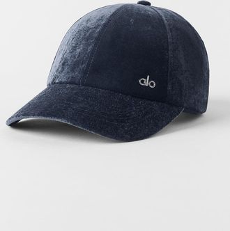Alo | Velvet Off-Duty Cap in Navy Blue