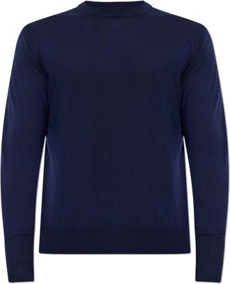 Eleventy Wollen trui met ronde hals - Heren - Ronde hals truien - Blauw - M - Wol - Truien & Vesten