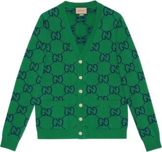Gucci GG Knit Cardigan Green Blue 674043-XKB3V-3129