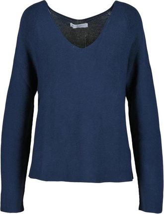 BLU BIANCO Blue V-Neck Cotton Sweater