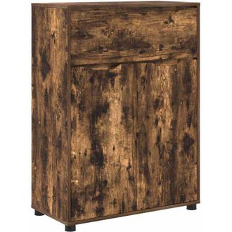 vidaXL Gabinete De Ba&ntilde;o Con Caj&oacute;n Roble Ahumado 72,5 X 36,5 X 100 Cm Vidaxl