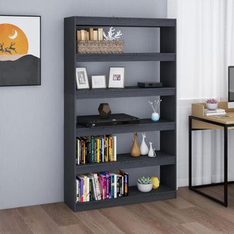 vidaXL Vidaxl - Estanter&iacute;a/divisor De Espacios Pino Gris 100x30x167,5 Cm