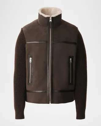 Mackage Men & apos;s Jonathan Mixed-Media Shearling Jacket