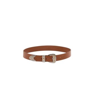 Pinko Pinko - Cintura Trittico - Dames - Accessoires - Bruin - Maat: XS Leer