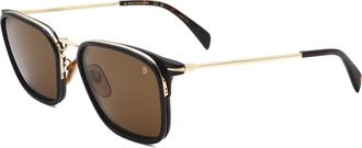 David Beckham Mens 56mm Gold Black Sunglasses DB7065-F-S-RHL-56