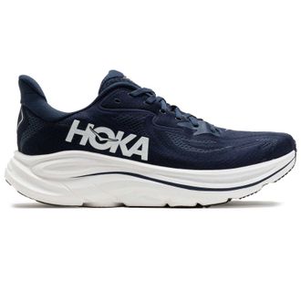 Hoka One One Hoka Clifton 10 Textile Mens Running Trainers - Navy White - Size:UK 10.5