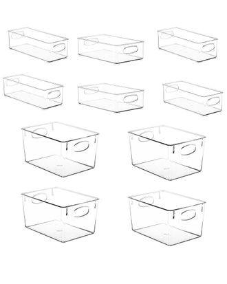 Sorbus Clear Organizer Bins (Set Of 10)