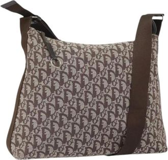 Dior Pre-owned Cross Body Bags, female, Brown, Size: ONE SIZE Pre-owned Trotter Canvas Shoulder Bag