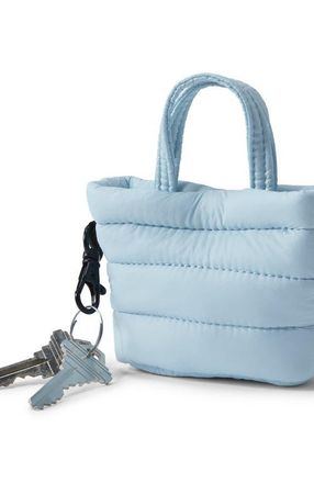 Lands End Mini Canvas Tote Charm in Soft Ice Blue at Nordstrom