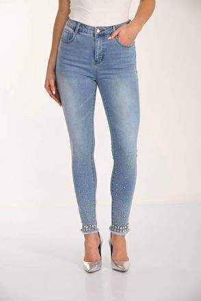 Frank Lyman Design High-Waisted Skinny Jeans In Blue
