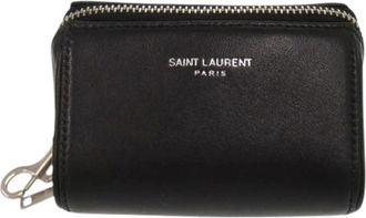 Saint Laurent Pre-owned Mini Bags, female, Black, Size: ONE SIZE Pre-owned Leather Pouch