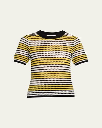Zankov Stripe Short-Sleeve Top