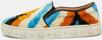 Aquazzura Multicolor Velvet Slip On Sneakers