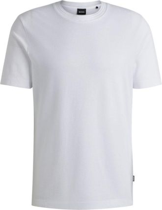 BOSS T-shirt with bubble-jacquard structure