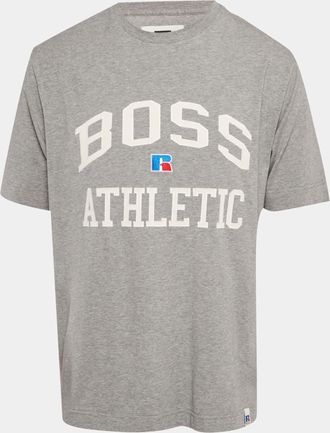 HUGO BOSS Boss By Hugo Boss Grey Logo Applique Jersey T-Shirt