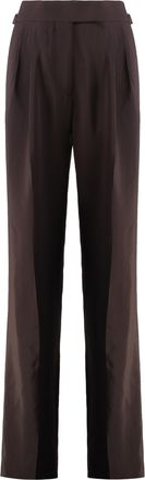 Tom Ford Womens Wool Blend Trousers - Dark Brown viscose - Size EU 36 (Womens)