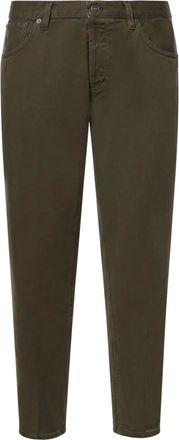 Dondup Jeans, Heren, Groen, W33, Katoen, Slim-fit Jeans