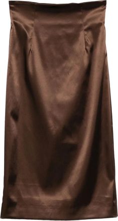 Dolce & Gabbana Satijnen midi-rok - Bruin