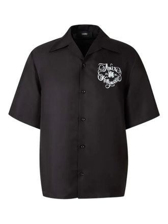 Amiri button floral print shirt - men - Cotton - M - Black