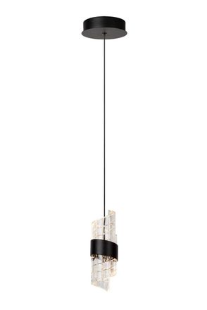 Lucide L&aacute;mpara colgante de acr&iacute;lico con 1 led integrado, negro