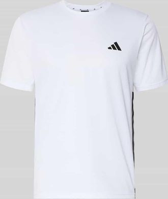 adidas Regular Fit T-Shirt mit Logo-Detail Modell WE BAS 3S T in Weiss, Gr&ouml;&szlig;e XXL