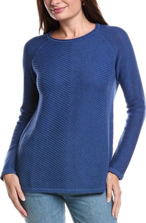 Forté Cashmere Diagonal Texture Sweater