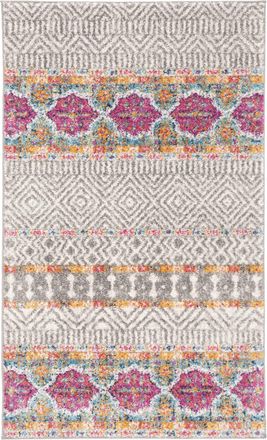 Safavieh Alfombra moderno chic de polipropileno gris/blanco, 122 x 183 cm